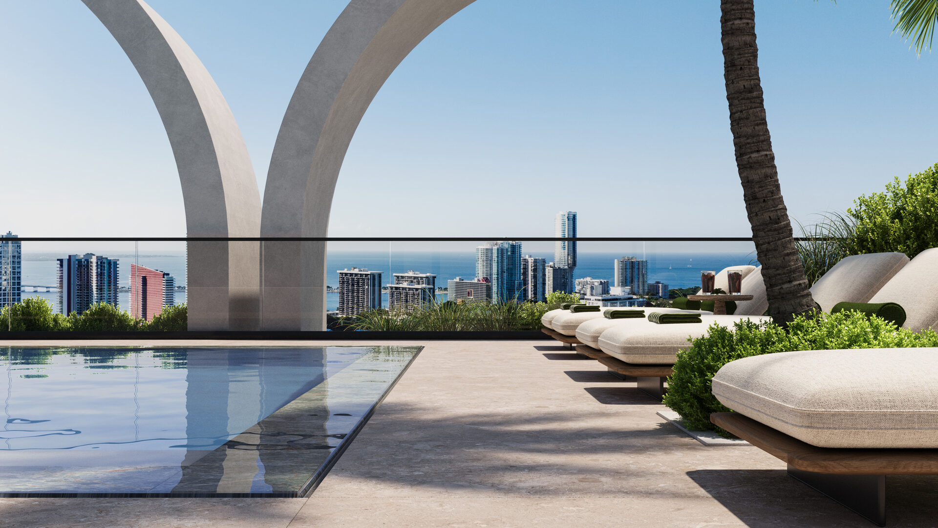 Rooftop con piscina infinita