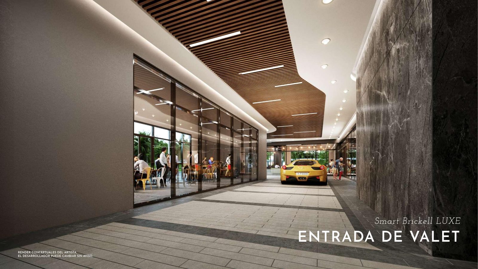 Entrada con servicio de valet parking